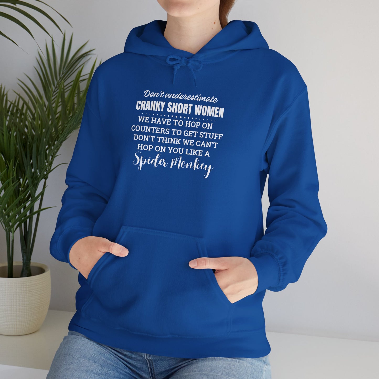 Don't Underestimate Cranky Short Women, Heavy Blend™ Hooded Sweatshirt
