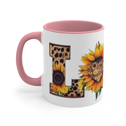Sunflower Love, Accent Coffee Mug, 11oz