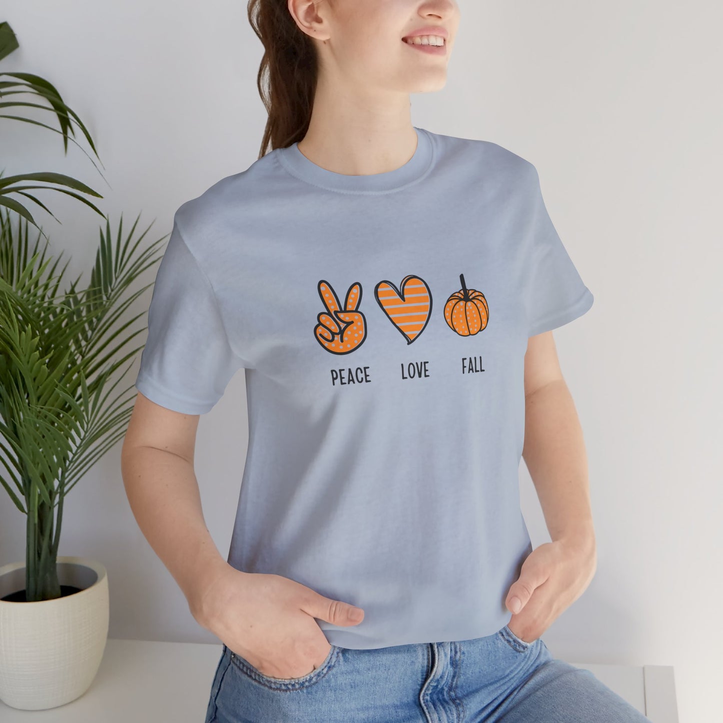 Peace, Love, Fall Jersey Short Sleeve Tee