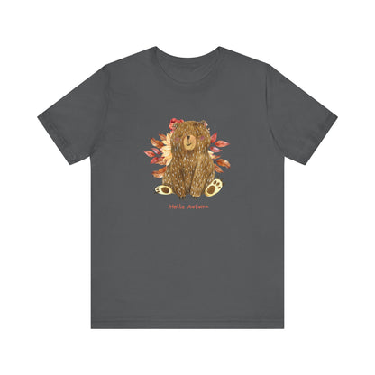 Hello Autumn Bear Jersey Short Sleeve Tee