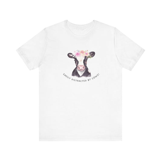 Easily Distracted By Cows, Jersey Short Sleeve Tee