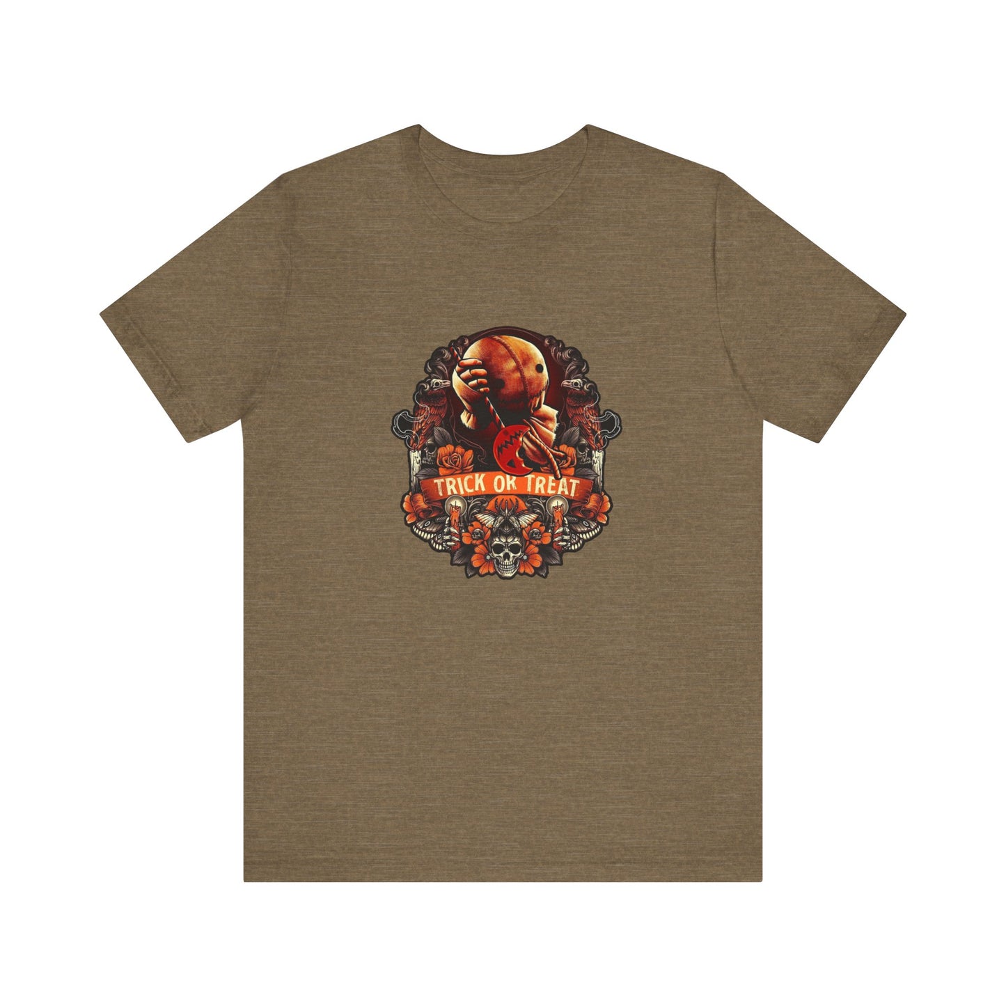 Halloween Trick or Treat T-Shirt, Unisex Jersey Short Sleeve Tee