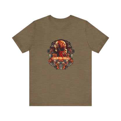 Halloween Trick or Treat T-Shirt, Unisex Jersey Short Sleeve Tee