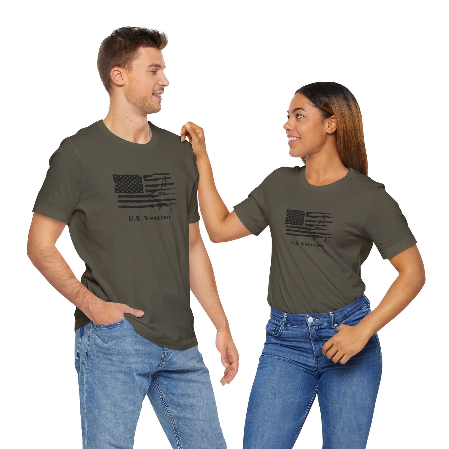 US Veteran Flag Shirt, Jersey Short Sleeve Tee