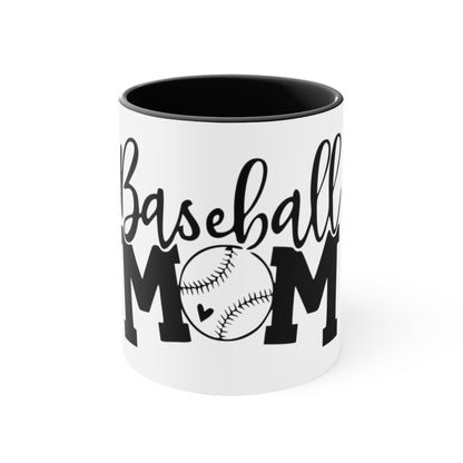 Baseball Mom, Accent Coffee Mug, 11oz