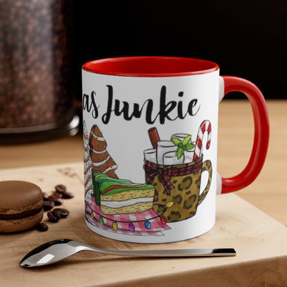 Christmas Junkie, Accent Coffee Mug, 11oz