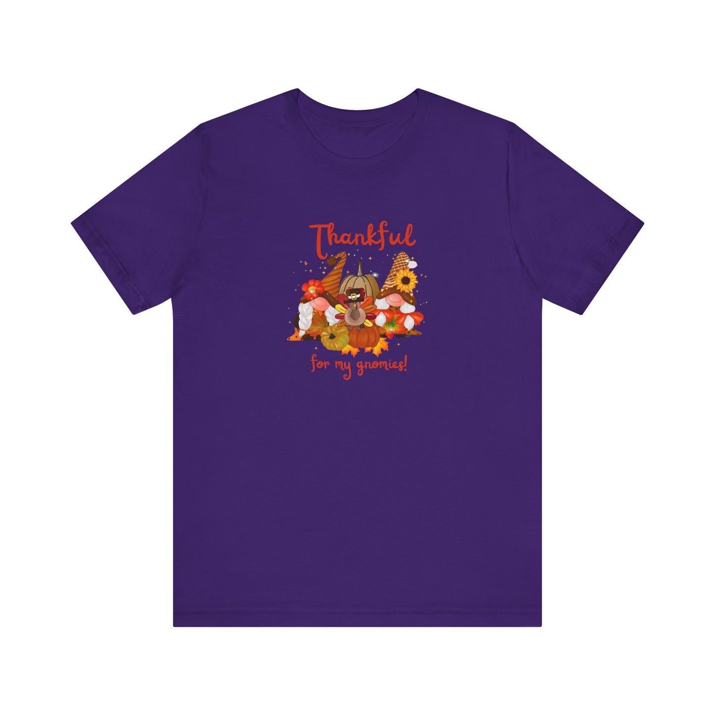 Thankful For My Gnomies, Jersey Short Sleeve Tee