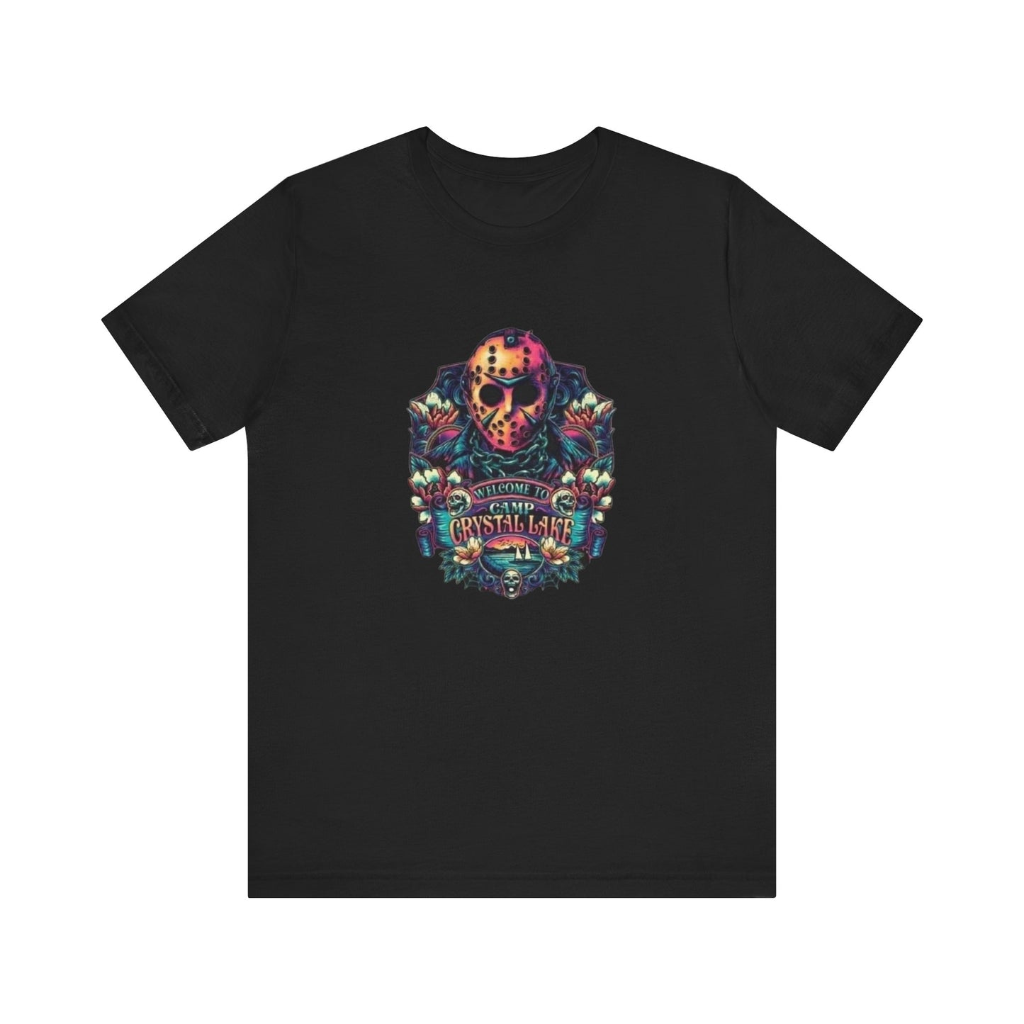 Welcome to Camp Crystal Lake Halloween T-Shirt, Unisex Jersey Short Sleeve Tee