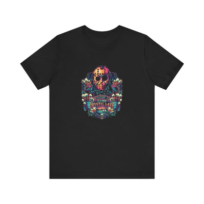 Welcome to Camp Crystal Lake Halloween T-Shirt, Unisex Jersey Short Sleeve Tee