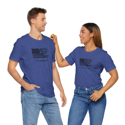 US Veteran Flag Shirt, Jersey Short Sleeve Tee