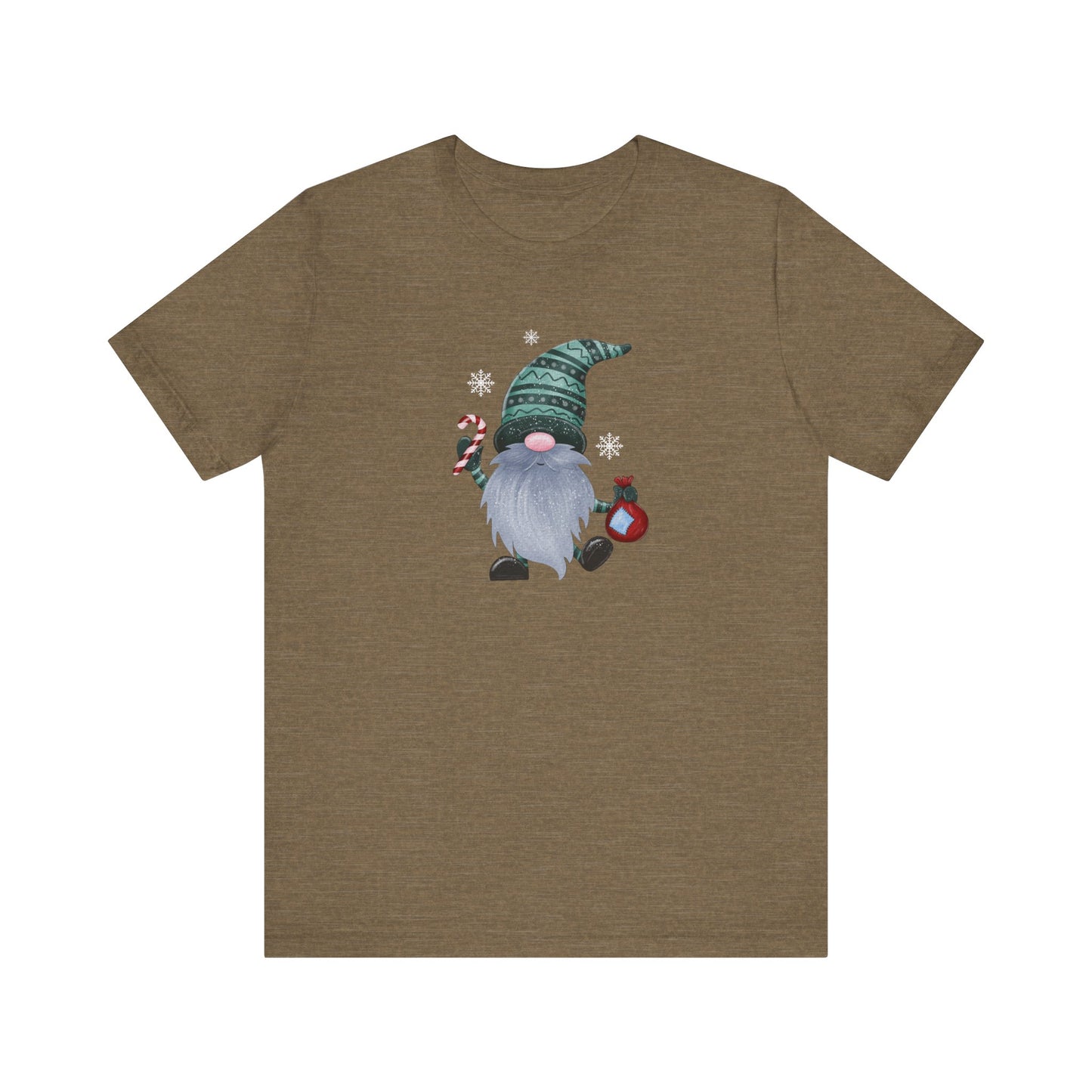 Happy Holidays, Party Gnome, Jersey Short Sleeve Tee