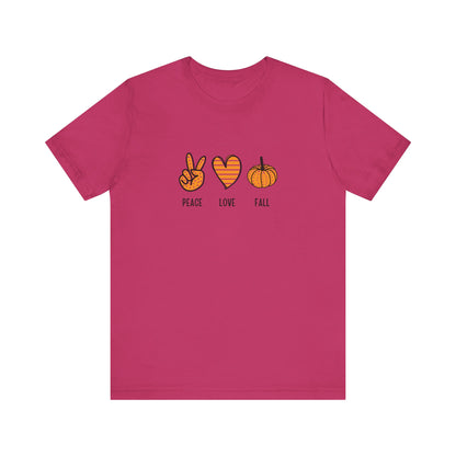 Peace, Love, Fall Jersey Short Sleeve Tee