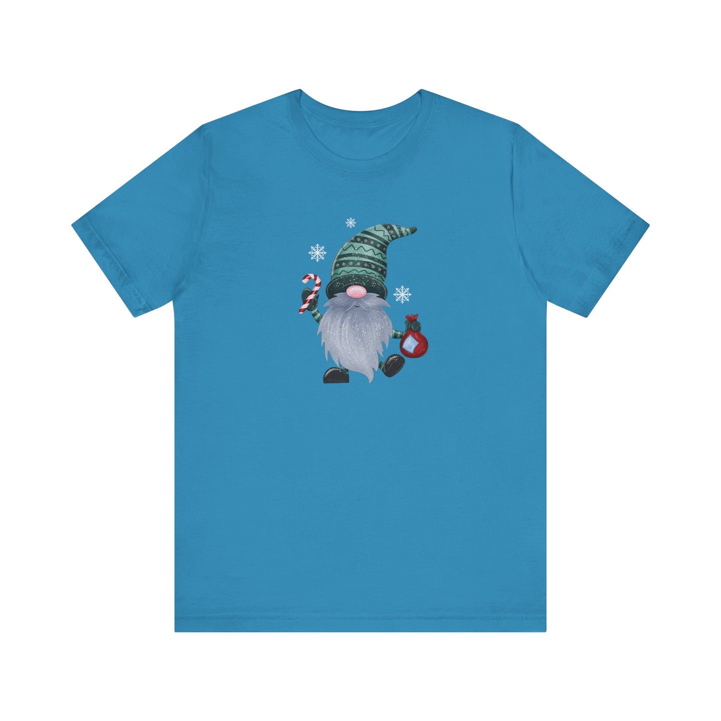 Happy Holidays, Party Gnome, Jersey Short Sleeve Tee