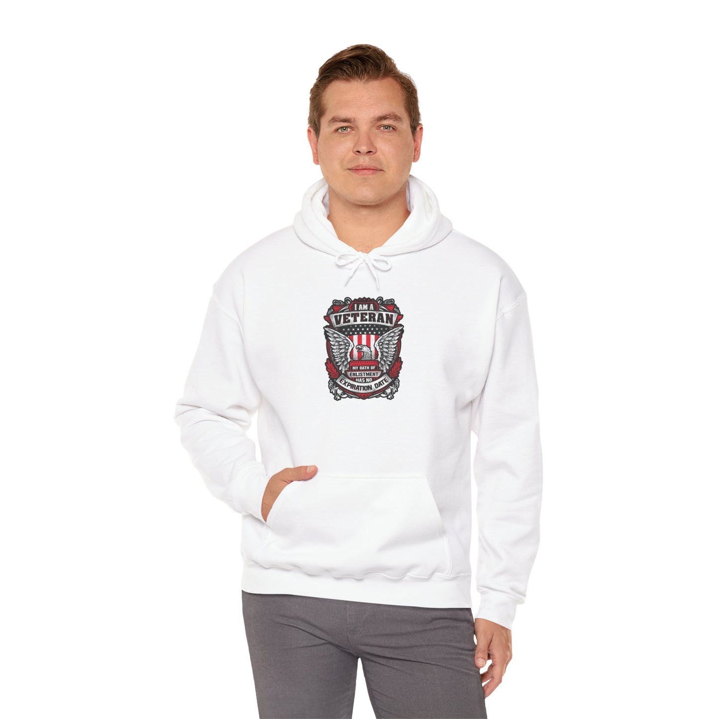 I Am A Veteran My Oath Of Enlistment Has No Expiration Date Hoodie Heavy Blend™ Hooded Sweatshirt