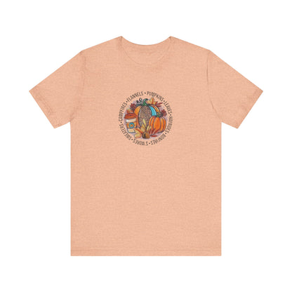 Happy Fall Pumpkin T-Shirt, Jersey Short Sleeve Tee