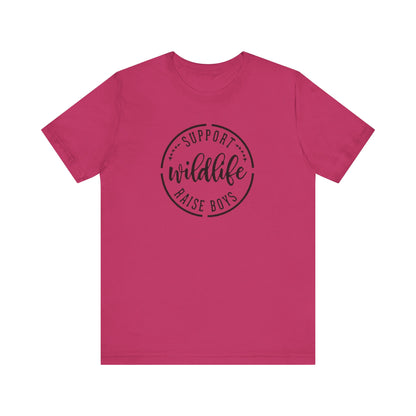 Support Wildlife Raise Boys  Jersey Short Sleeve Tee