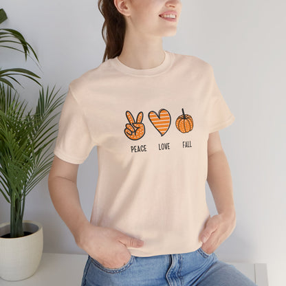 Peace, Love, Fall Jersey Short Sleeve Tee