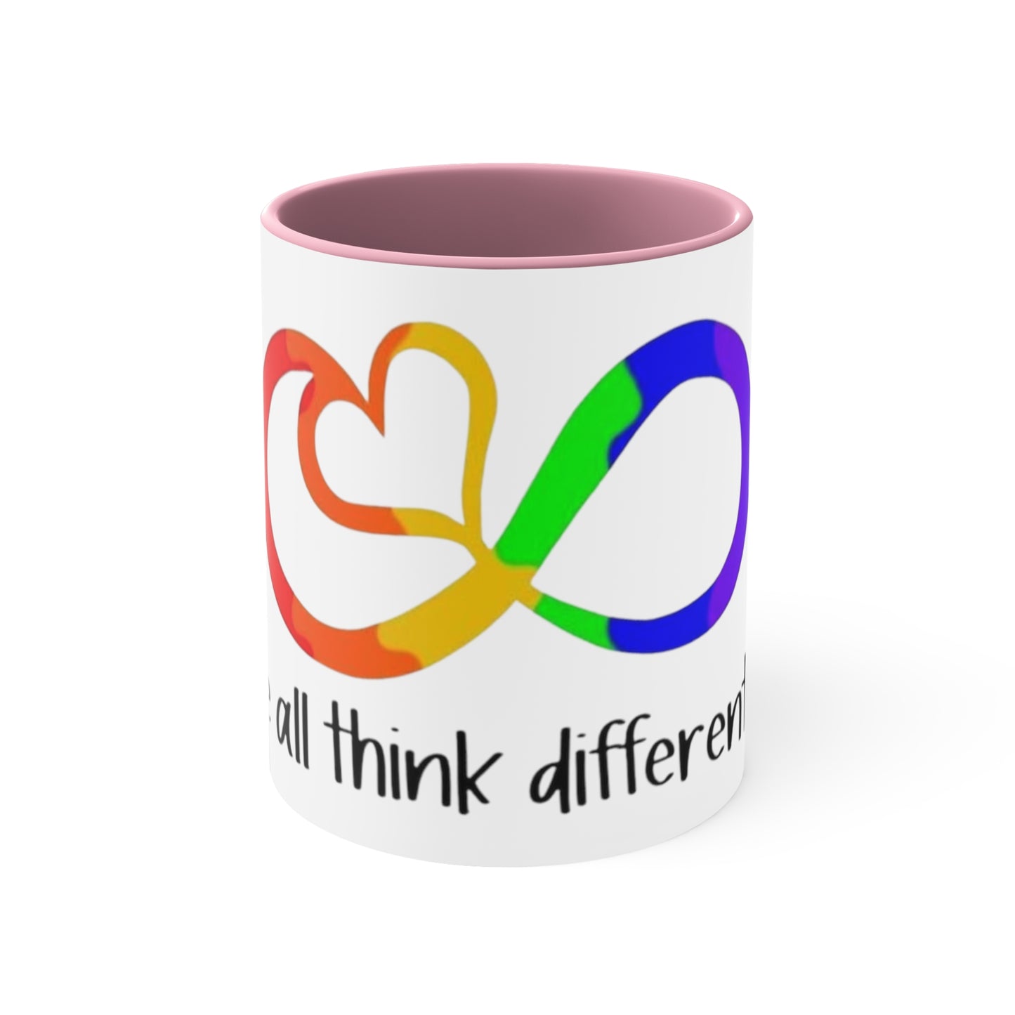 We All Think Differently, Accent Coffee Mug, 11oz