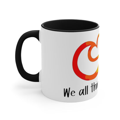 We All Think Differently, Accent Coffee Mug, 11oz