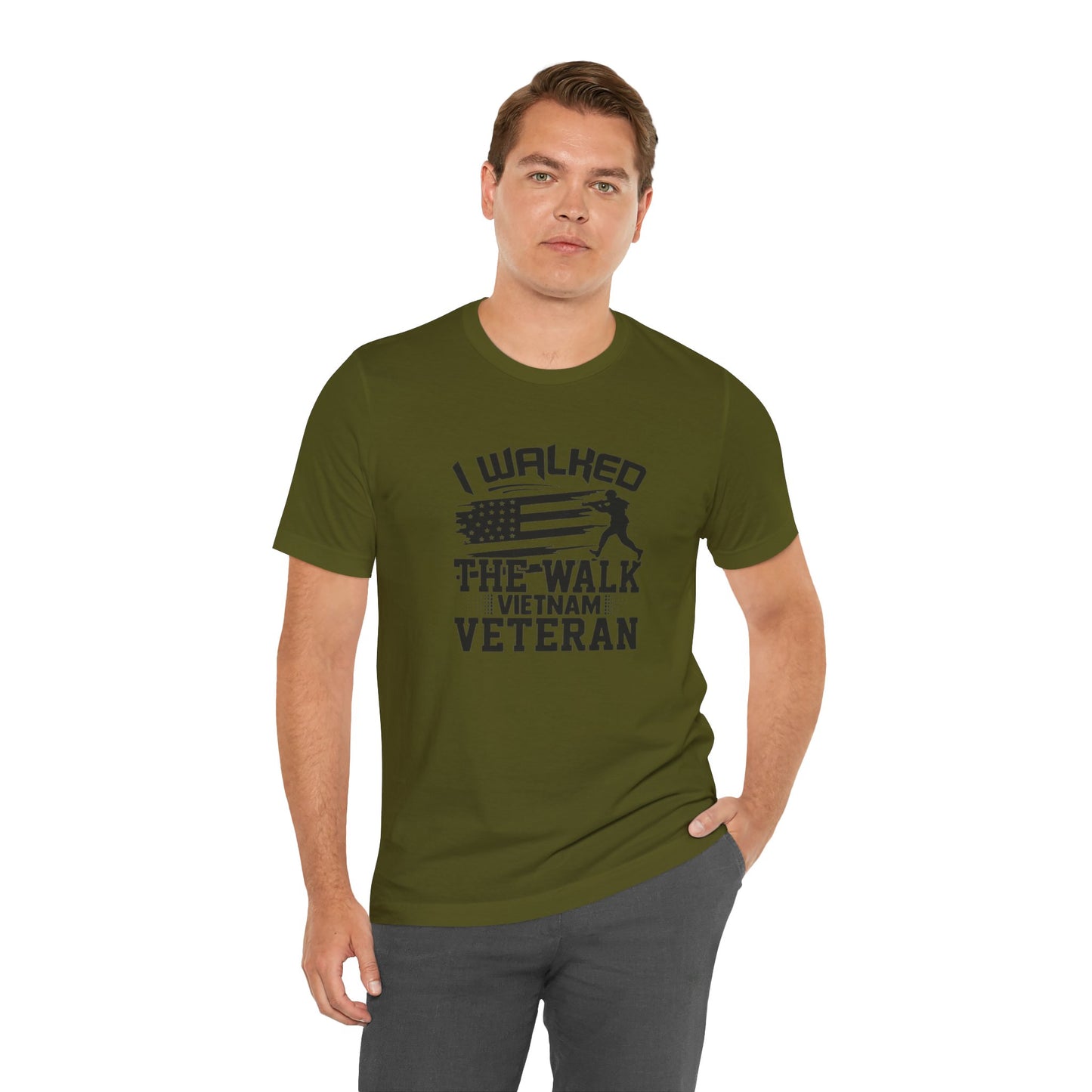 I Walked The Walk Vietnam Veteran, Jersey Short Sleeve Tee