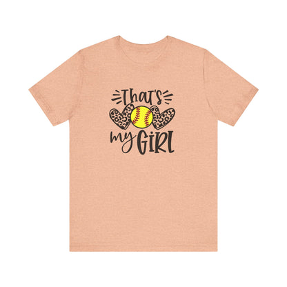 That's My Girl SoftBall Jersey Short Sleeve Tee