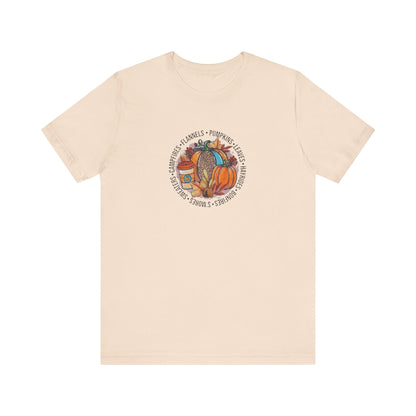 Happy Fall Pumpkin T-Shirt, Jersey Short Sleeve Tee