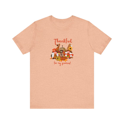 Thankful For My Gnomies, Jersey Short Sleeve Tee