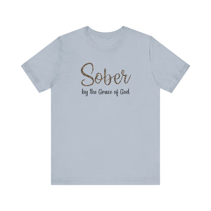 Sober By The Grace of God. Jersey Short Sleeve Tee