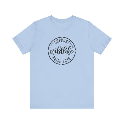 Support Wildlife Raise Boys  Jersey Short Sleeve Tee