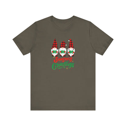 Season's Greeting Gnomes, Jersey Short Sleeve Tee