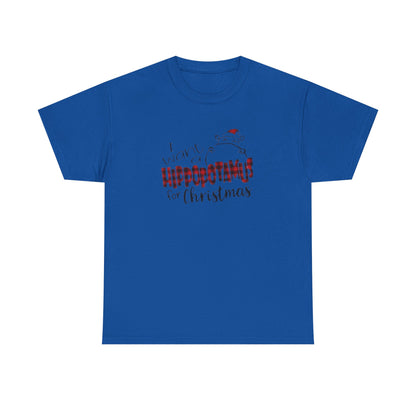I Want a Hippopotamus for Christmas Heavy Cotton Tee