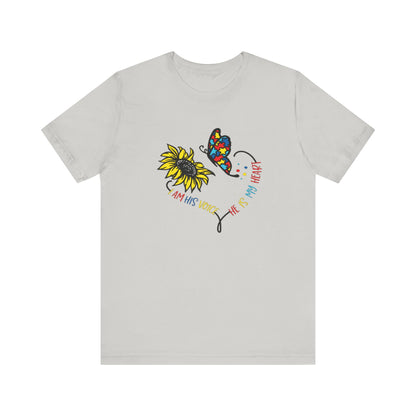 I Am His Voice, He Is My Heart Autism Shirt, Jersey Short Sleeve Tee