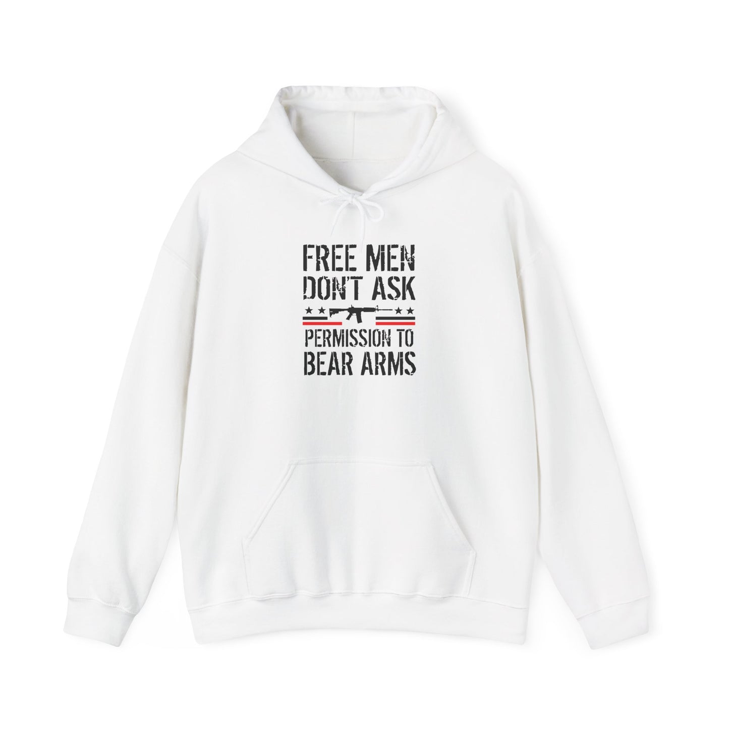 Free Men Don't Ask Permission To Bear Arms Hoodie,  Heavy Blend™ Hooded Sweatshirt