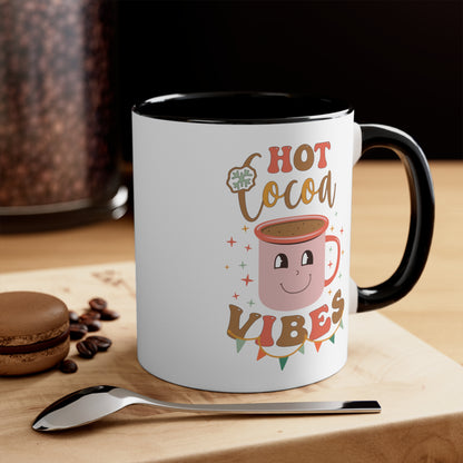 Hot Coco Vibes,  Accent Coffee Mug, 11oz