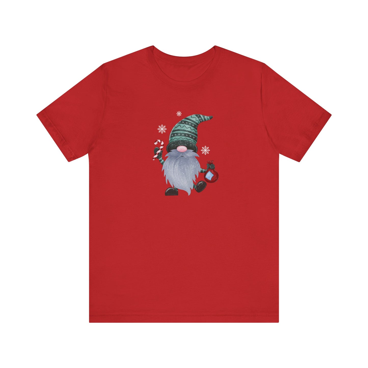 Happy Holidays, Party Gnome, Jersey Short Sleeve Tee