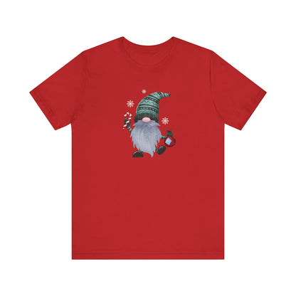 Happy Holidays, Party Gnome, Jersey Short Sleeve Tee