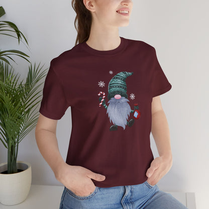 Happy Holidays, Party Gnome, Jersey Short Sleeve Tee