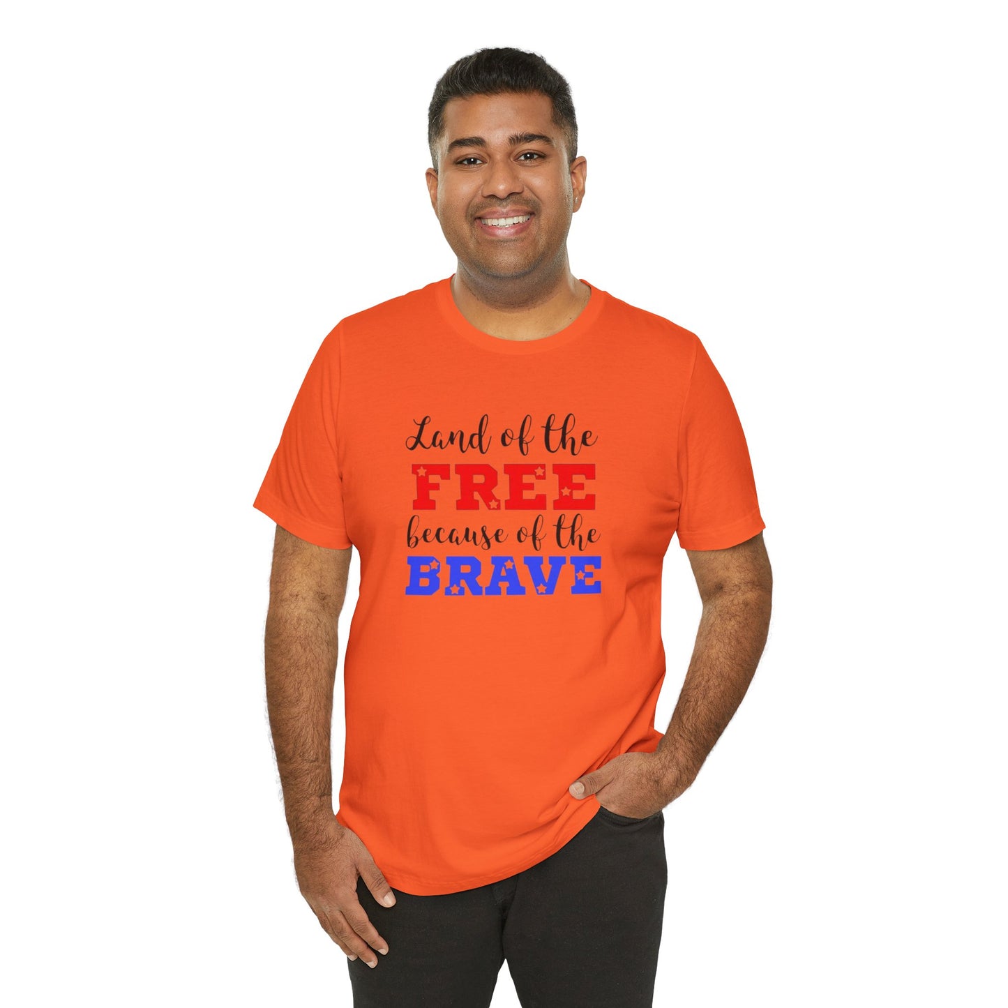Land of the Free, Because of the Brave, Jersey Short Sleeve Tee