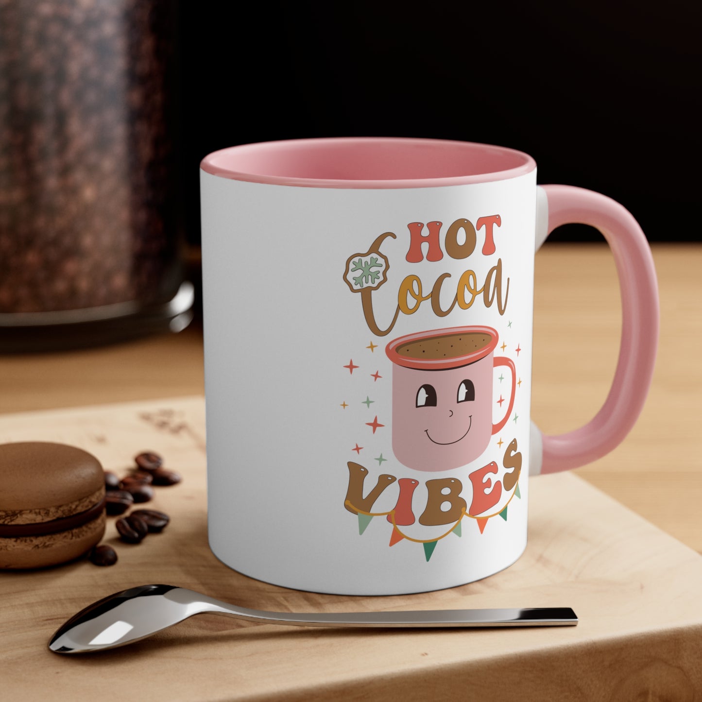 Hot Coco Vibes,  Accent Coffee Mug, 11oz