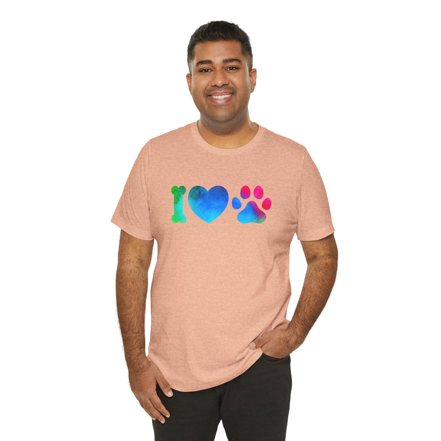 I love Paws,Jersey Short Sleeve Tee