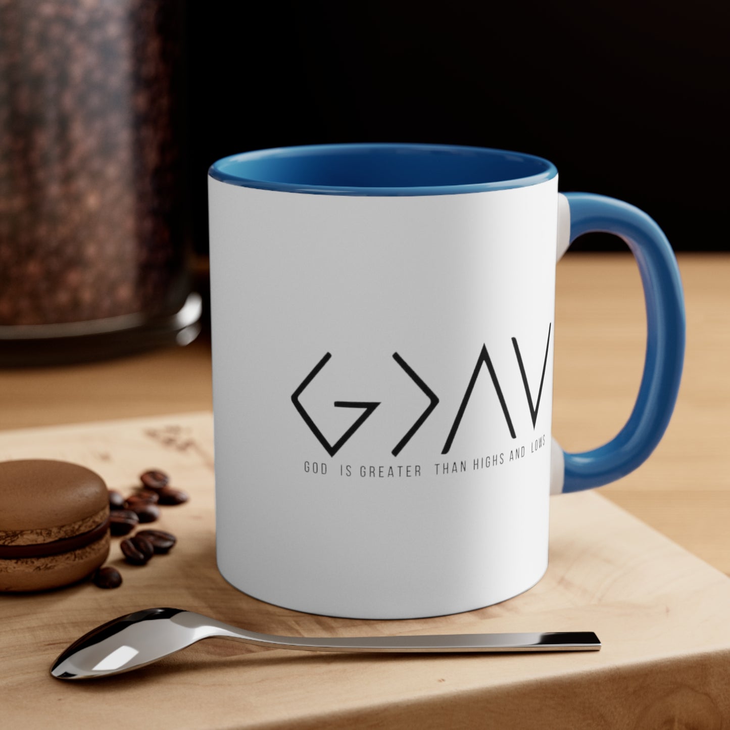 God is Greater Than Highs and Lows, Accent Coffee Mug, 11oz