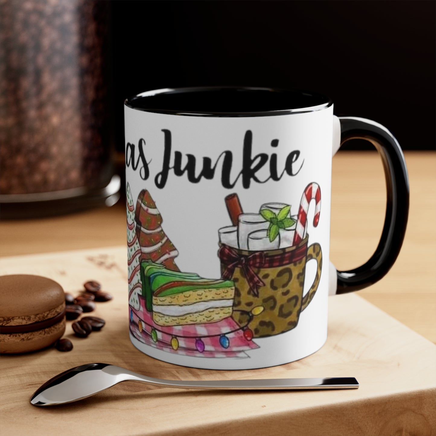 Christmas Junkie, Accent Coffee Mug, 11oz