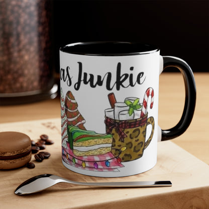 Christmas Junkie, Accent Coffee Mug, 11oz