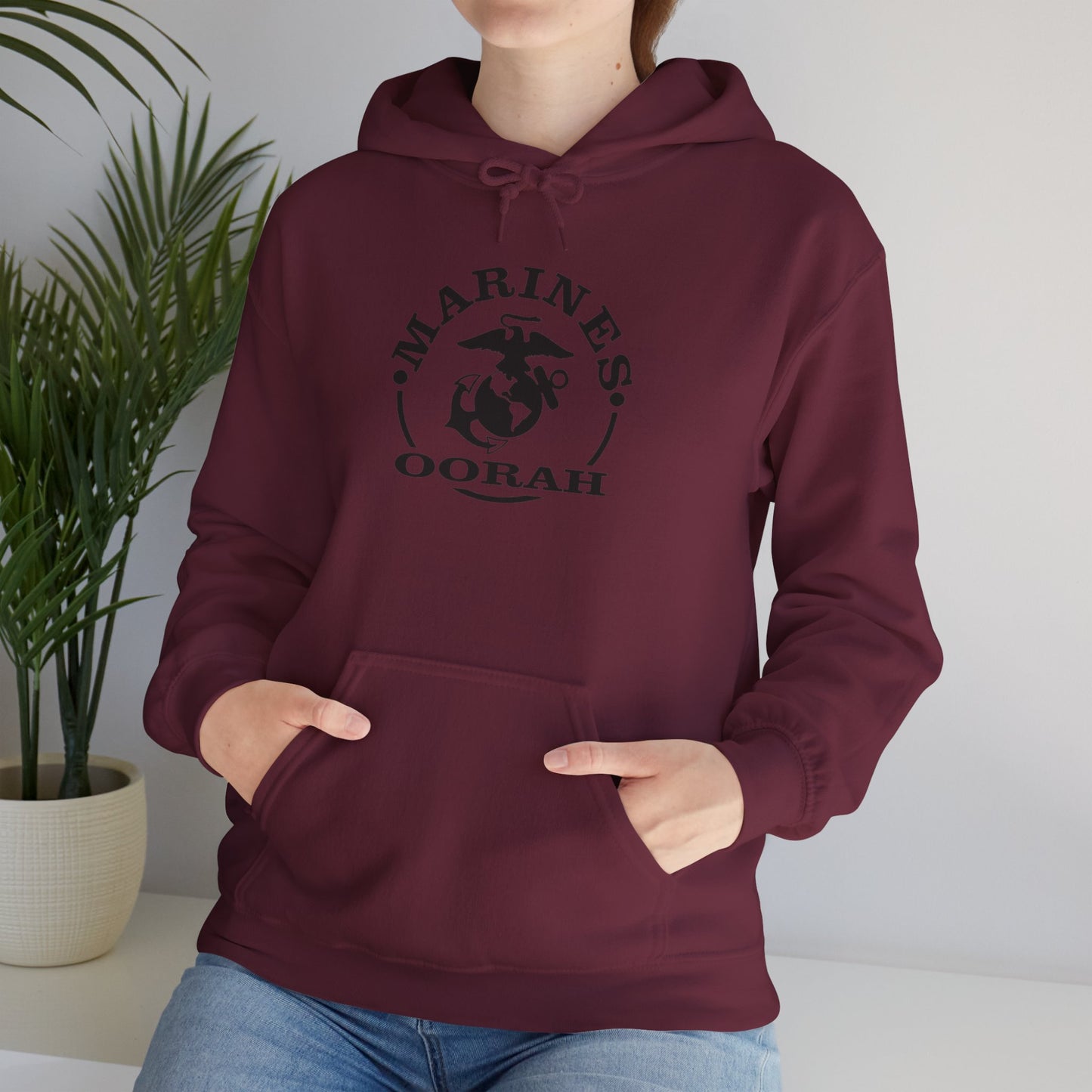 Marines Oorah Hoodie,  Heavy Blend™ Hooded Sweatshirt