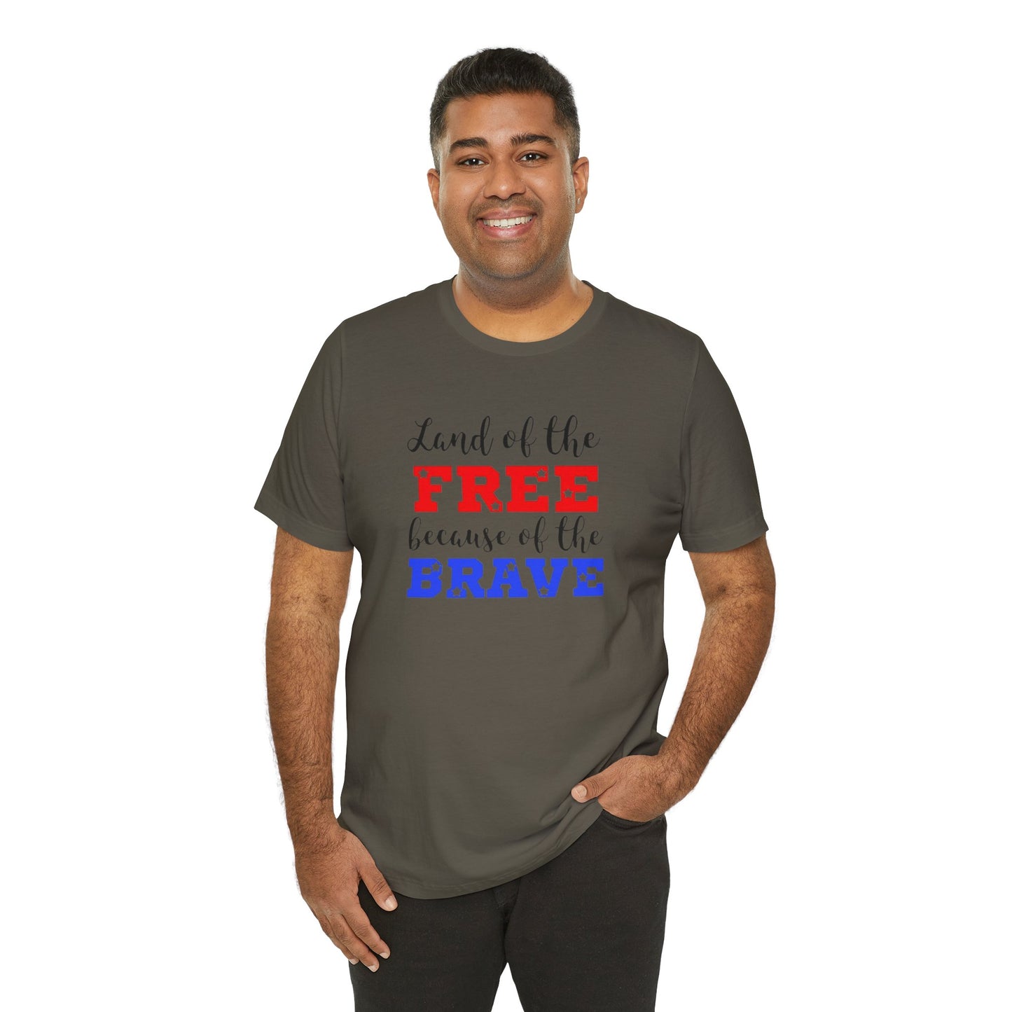 Land of the Free, Because of the Brave, Jersey Short Sleeve Tee