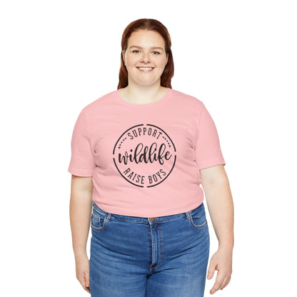 Support Wildlife Raise Boys  Jersey Short Sleeve Tee