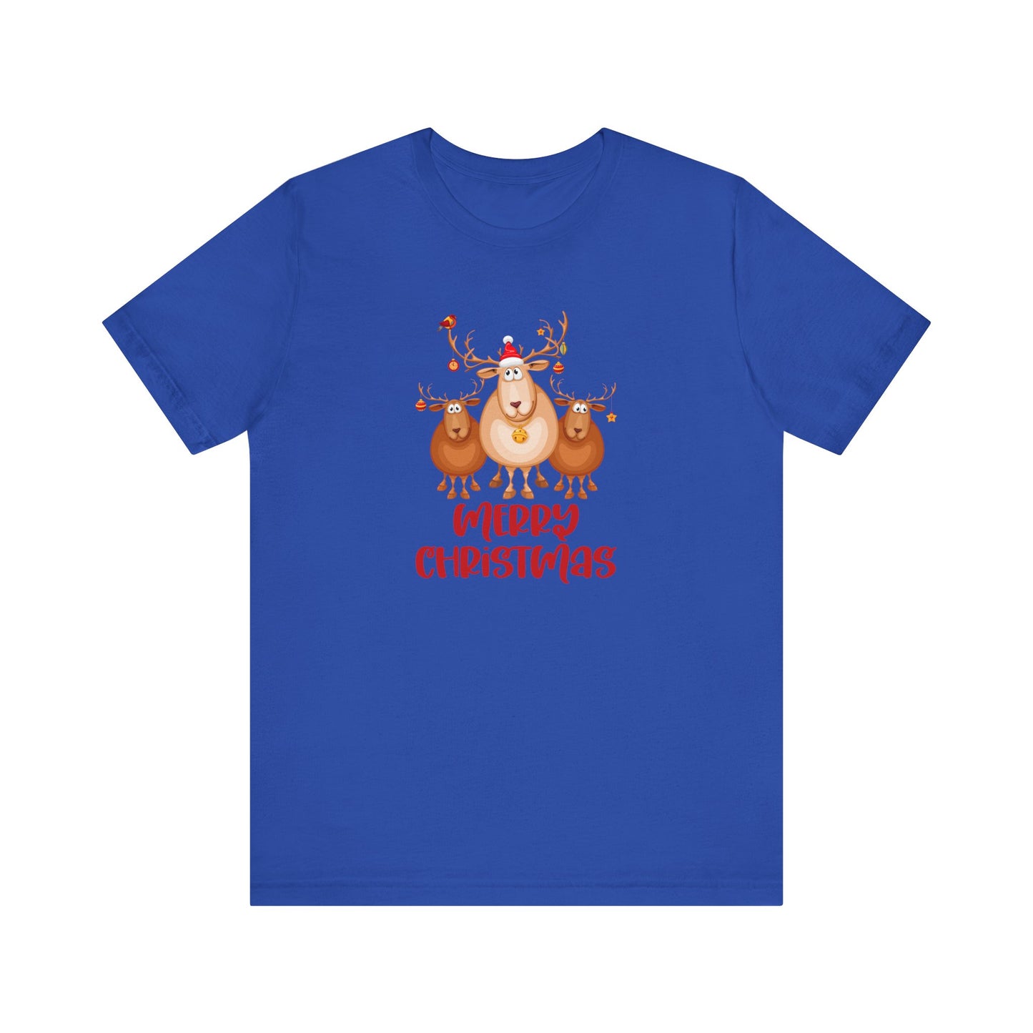Merry Christmas Deer, Jersey Short Sleeve Tee