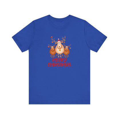 Merry Christmas Deer, Jersey Short Sleeve Tee