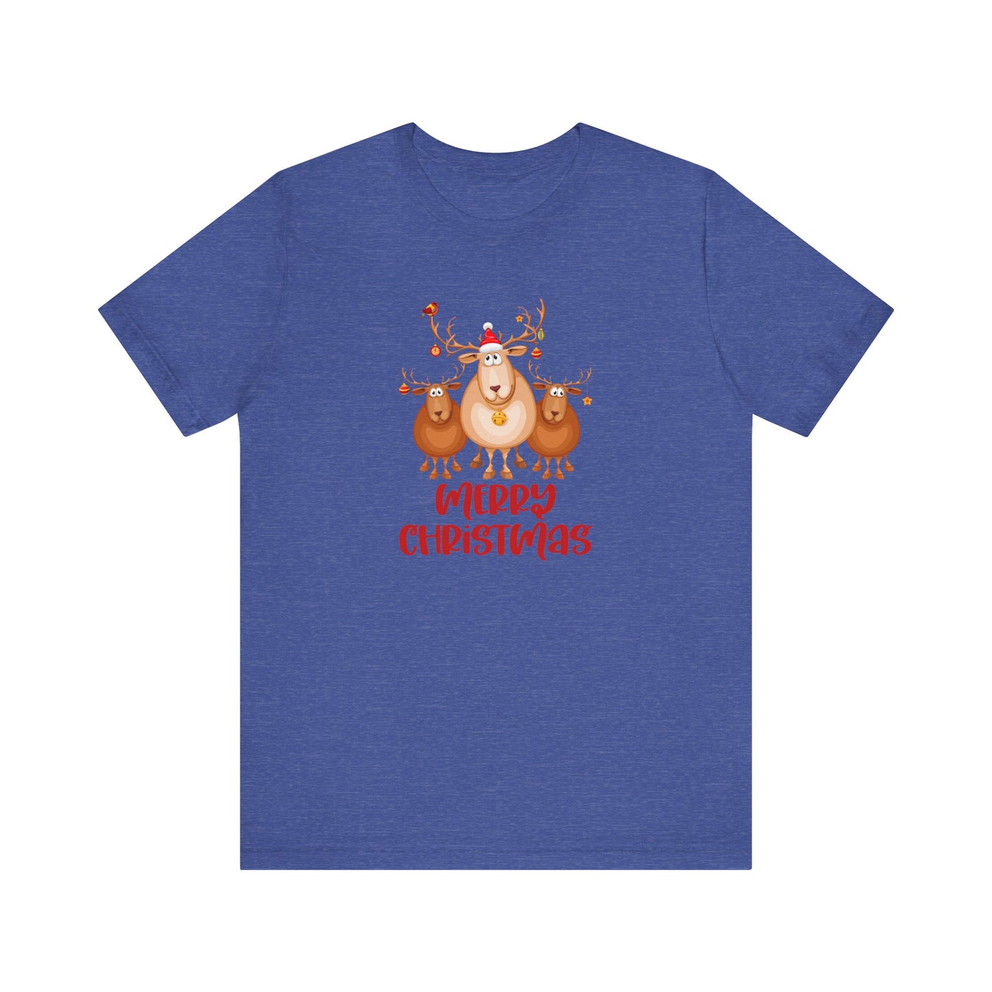 Merry Christmas Deer, Jersey Short Sleeve Tee