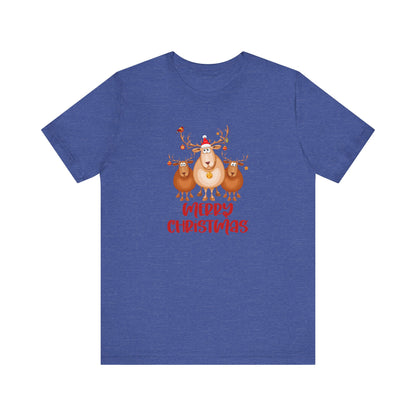 Merry Christmas Deer, Jersey Short Sleeve Tee